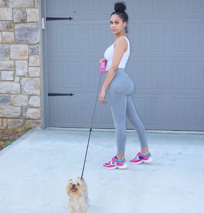 Tiara Renee with her pet