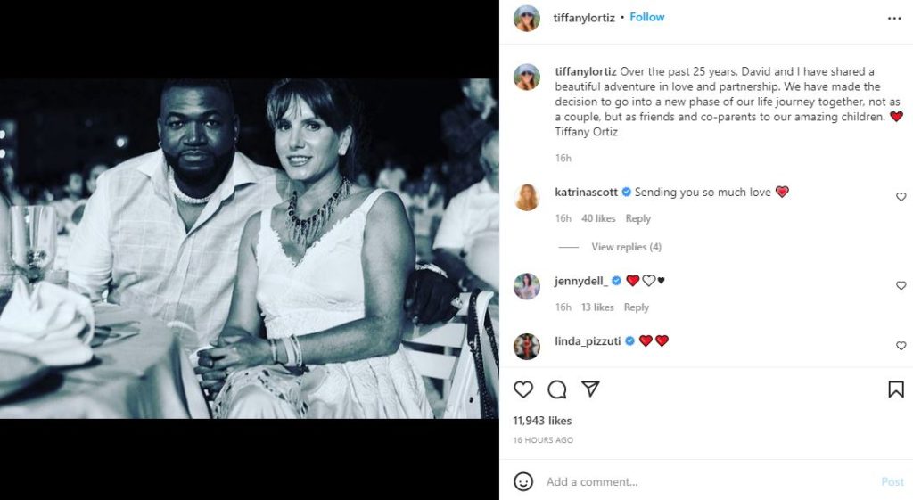 Tiffany Ortiz announced her separation from David Ortiz