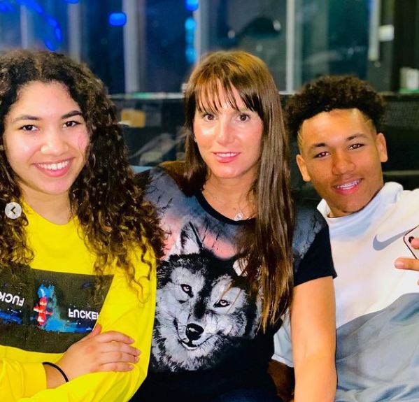 Tiffany Ortiz with her son and daughter