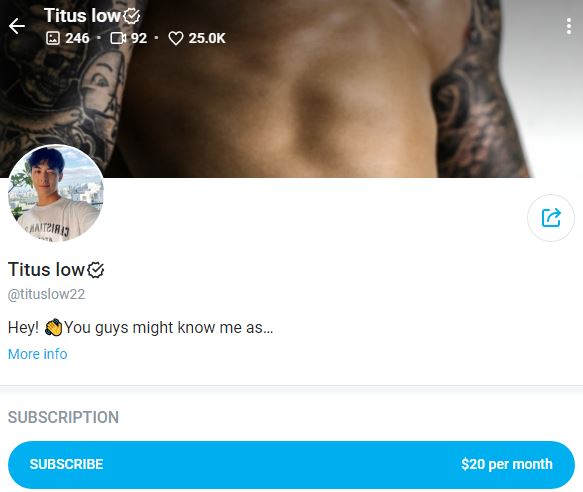 Titus Low OnlyFans account