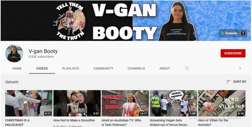 V-gan Booty Youtube channel