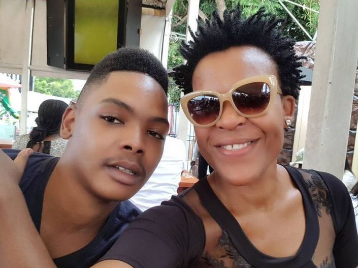 Zodwa Wabantu with her ex boyfriend
