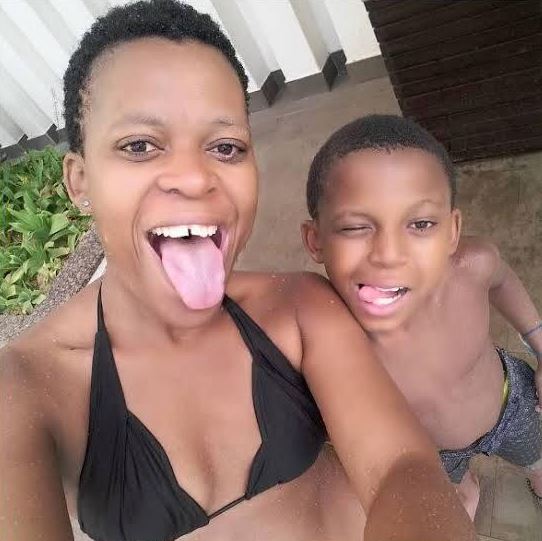 Zodwa Wabantu with her son