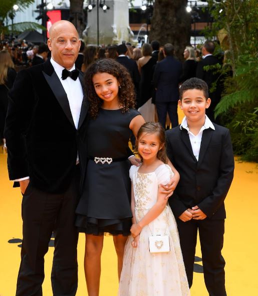 Actor Vin Diesel and his friends