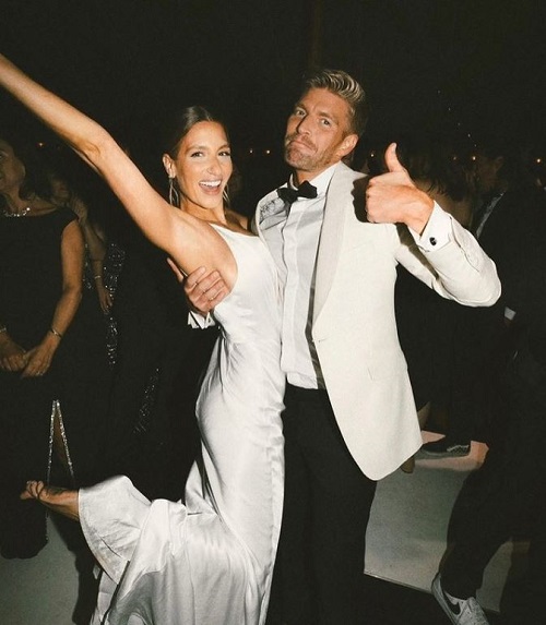 Amanda Batula and her husband Kyle Cooke on their wedding day