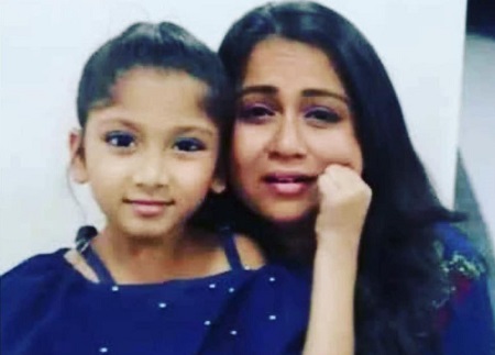 Amrutha Naidu with her daughter