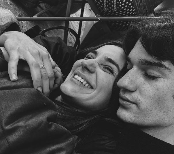 Ana with model Jorge Motos