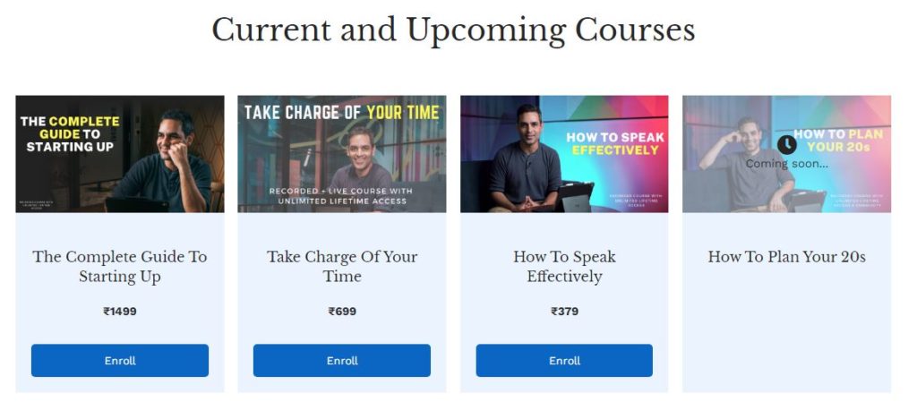 Ankur Warikoo courses