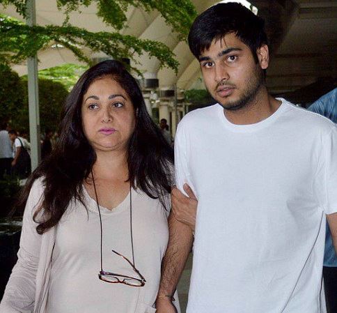 Anmol Ambani with his mother