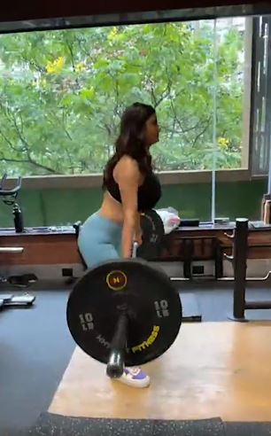 Anveshi Jain does regular exercises