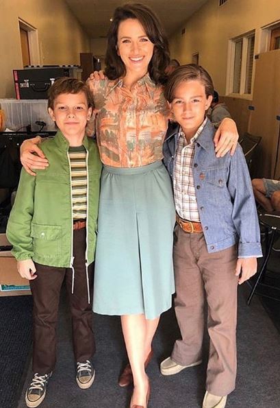 Blum with the cast of For All Mankind