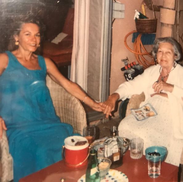 Caroline Ducrocq with her mother