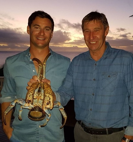 Clarke Gayford with his father
