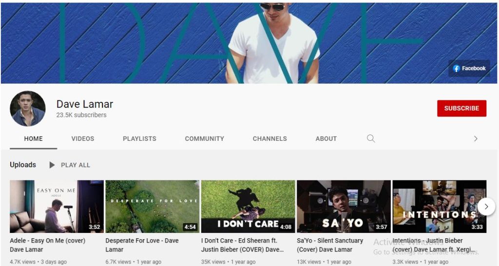 Dave Lamar's Youtube channel