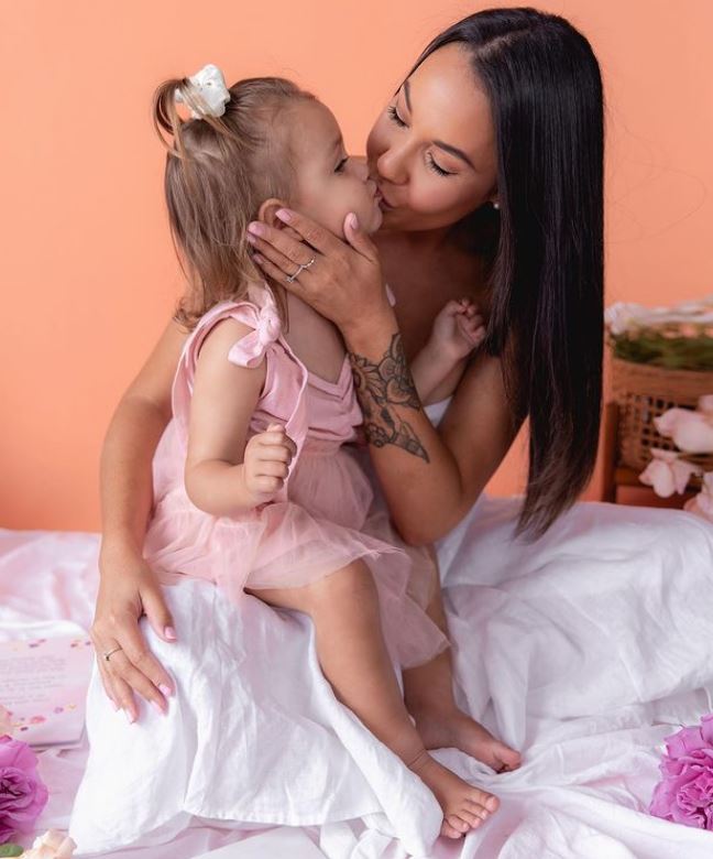 Davina Rankin with her daughter