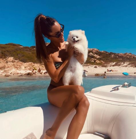 Delia with her pet dog