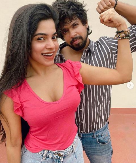 Divya Bharathi with her brother