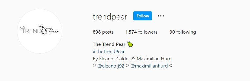 Eleanor Calder founded The Trend Pear along with Max Hurd
