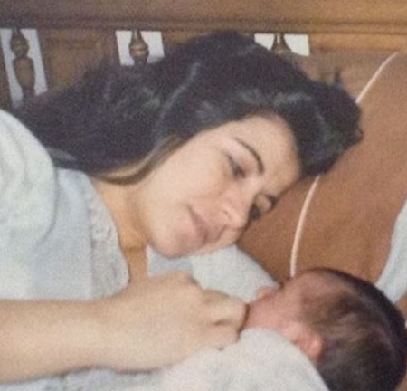 Emeraude Toubia born picture with her mother