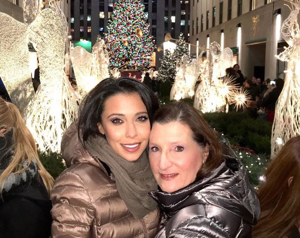 Emily Shah with her mother