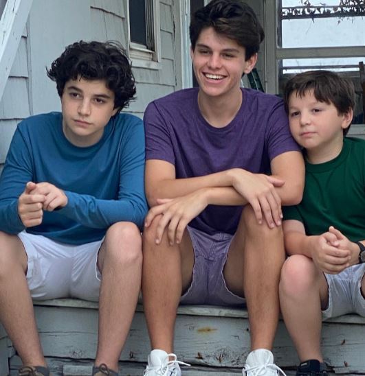 Griffin Santopietro with his brothers
