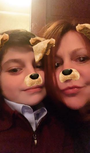 Griffin with his mother