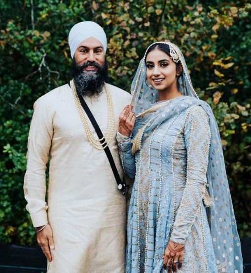 Gurkiran Kaur Sidhu with her husband Jagmeet Singh