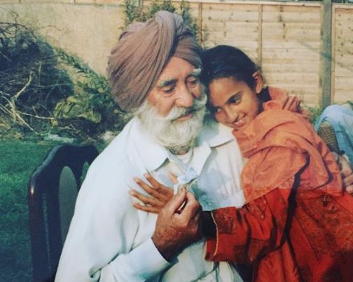 Harpreet with her grandfather