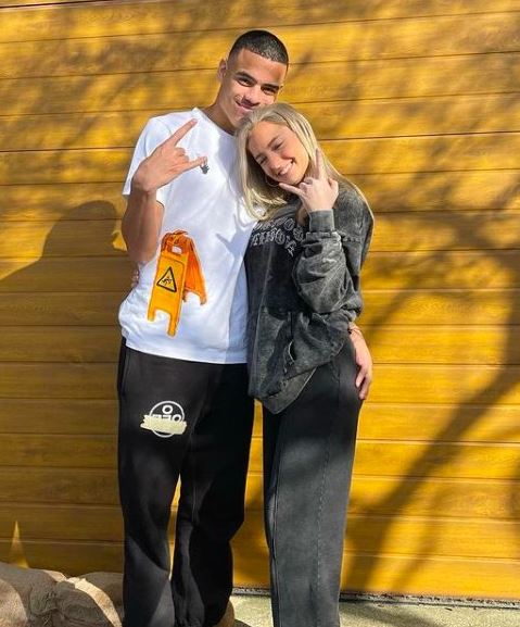 Harriet with her ex-partner Mason Greenwood