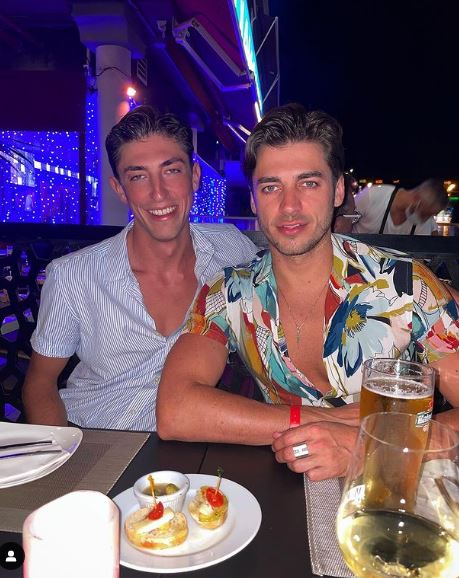 Harry Johnson with his brother