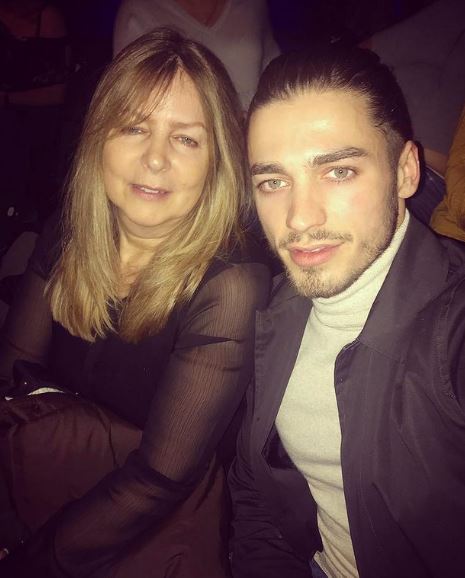 Harry Johnson with his mother