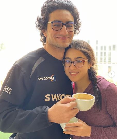 Ibrahim with his sister Saif Ali Khan,