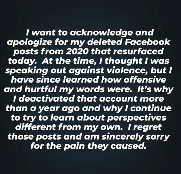 Jennie Nguyen apology note
