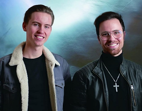 Joshua Wesely was photographed with his brother Simon Wesely