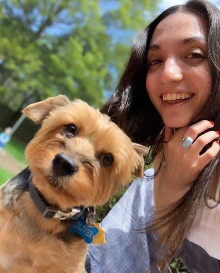 Julia Macchio with her dog