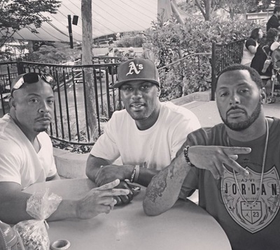 Junior Adams with his friends