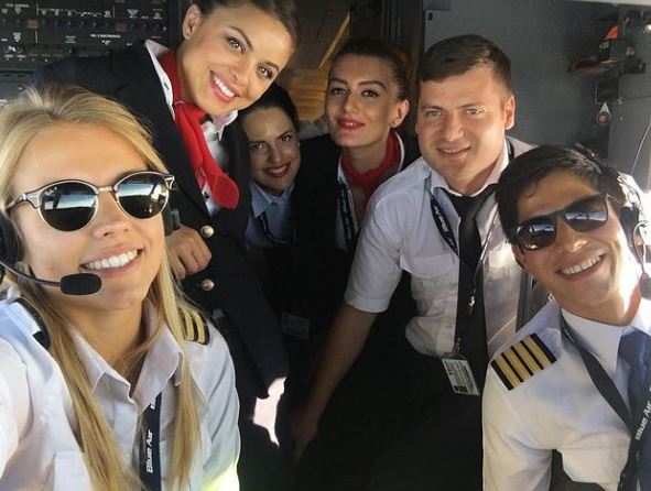 Kim De Klop and crew members