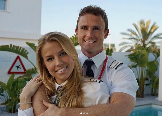 Kim De Klop with her boyfriend