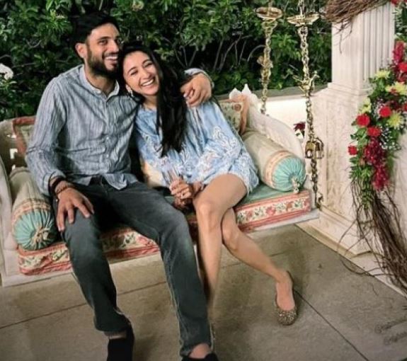 Krisha Shah with her to be husband