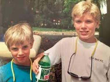 Kyle Cooke old image with his brother