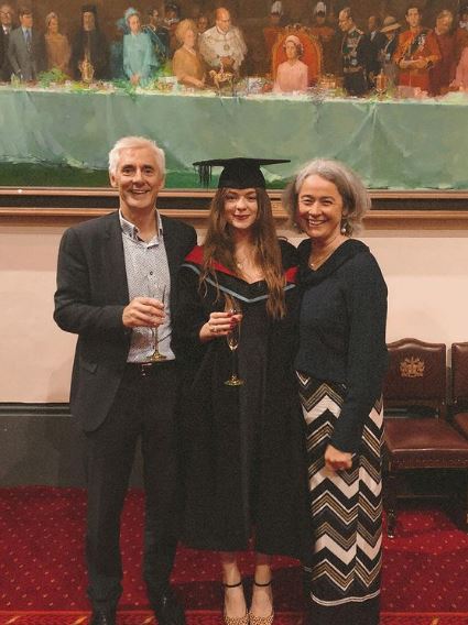 Lydia Fleming with her parents