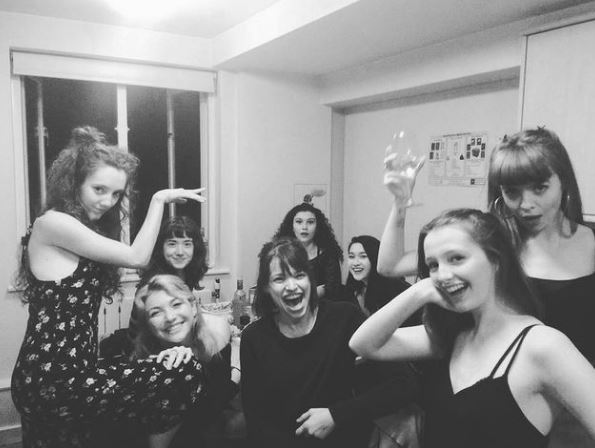 Lydia enjoying with her friends