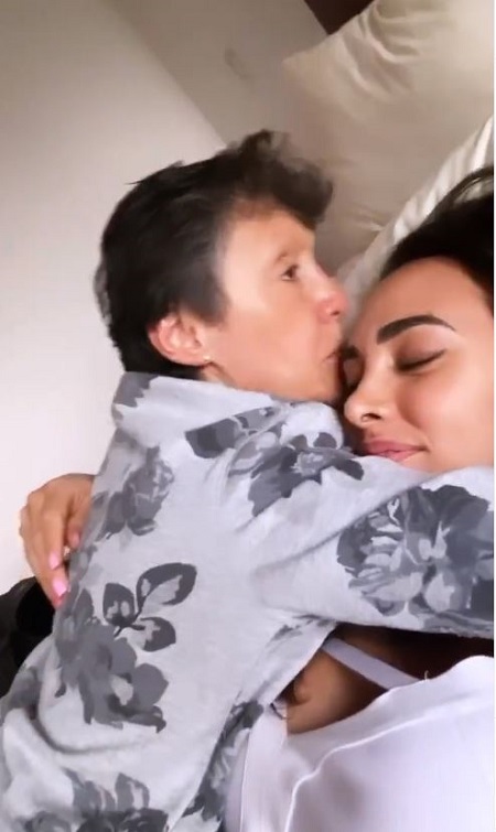 Macky Gonzalez with her old mother