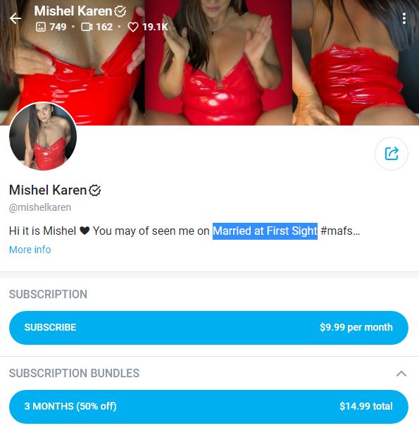 Mishel Karen OnlyFans account