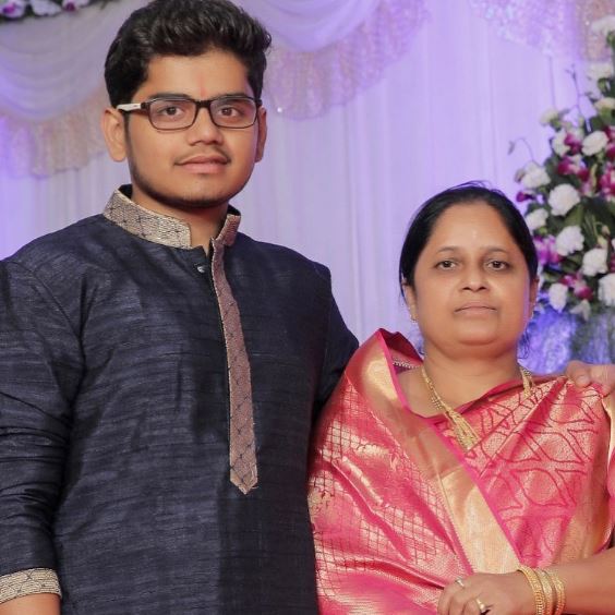 Patil with his mother Suman Patil