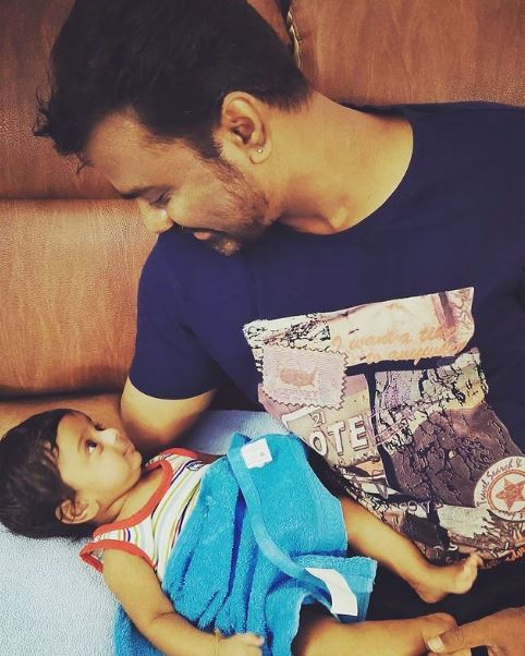 Rajkumar Periasamy with his son