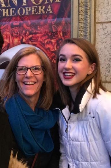 Rebecca Louise with her mother