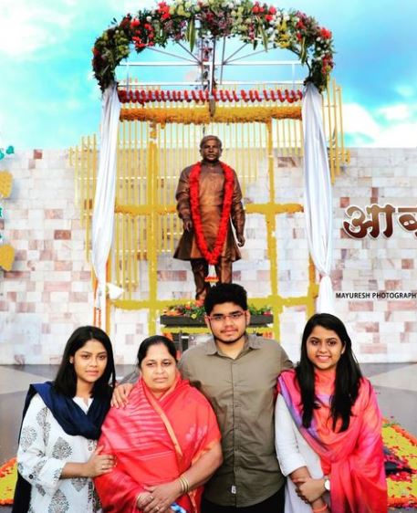 Rohit Patil with his family