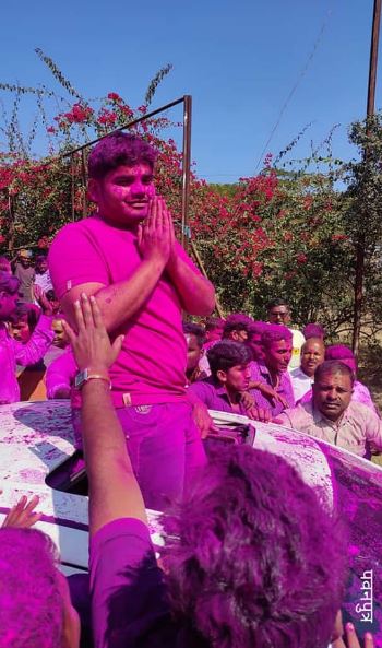 Rohit won Kavthe-Mahankal nagar panchayat election