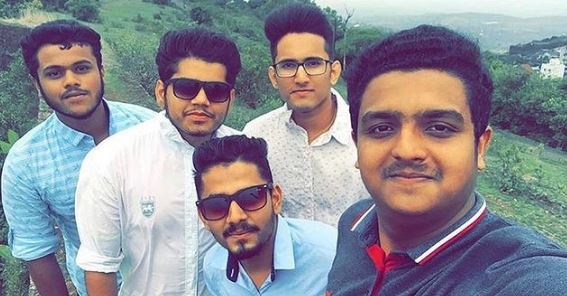 Rohit with his friends